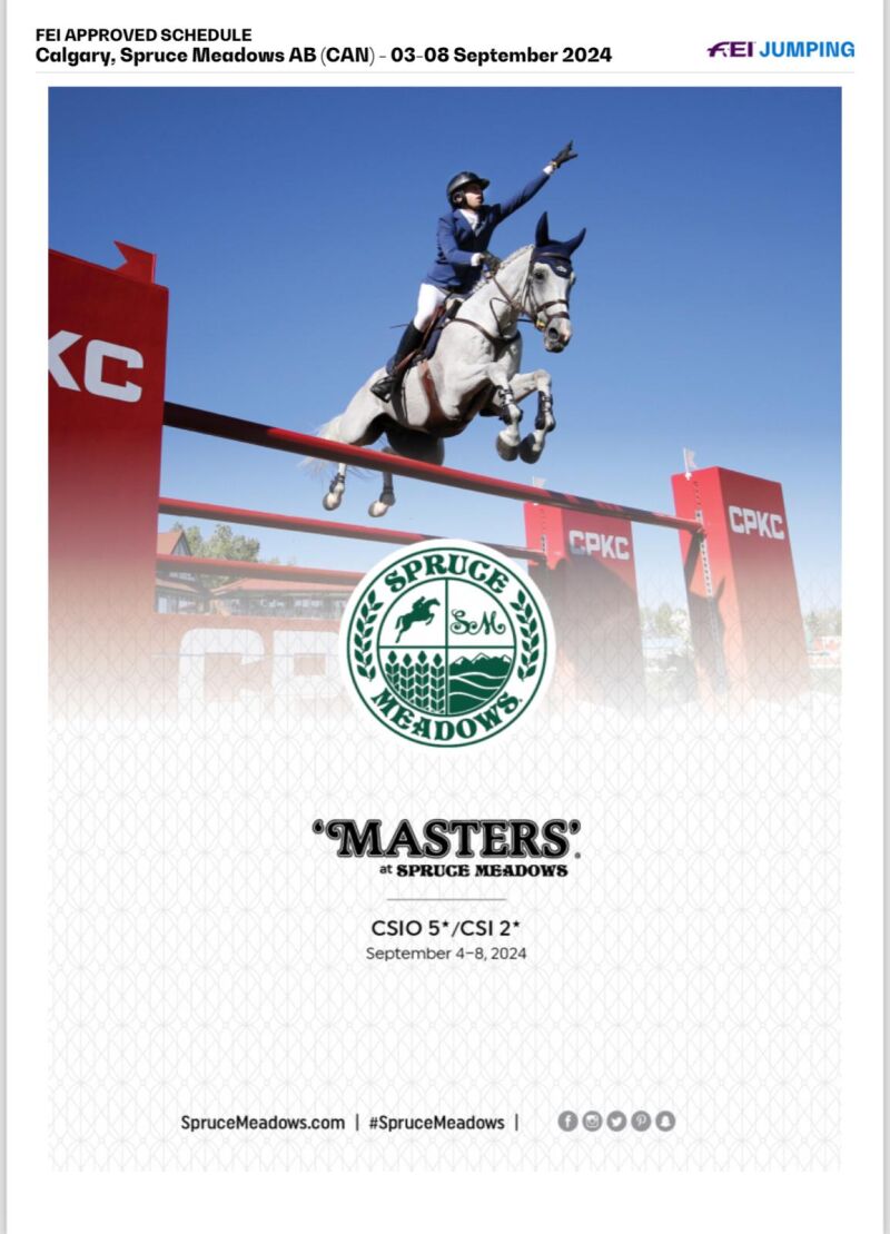 Cartel anunciador del Masters de Spruce Meadows