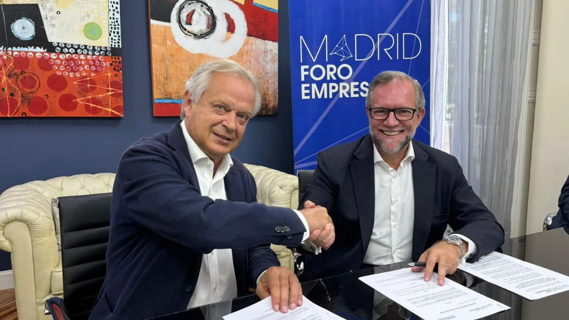Hilario Alfaro y Antonio de la Fuente, presidente de ADiReLab