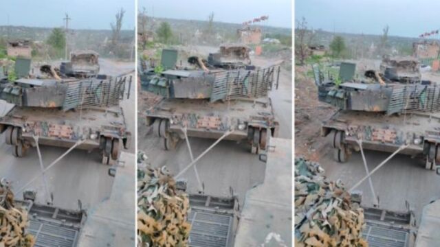 El ejército ruso muestra fotos de tanques Leopard y Abrams capturados cerca de Avdiivka 