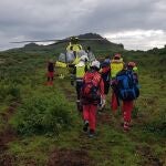 Sucesos.- Rescatado un joven lesionado en una pierna en un tramo del Camino de Santiago en Llanes