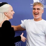 Lady Gaga y Joaquin Phoenix presentando «Joker: Folie à Deux»