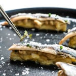Boquerones en escabecha con berenjena 