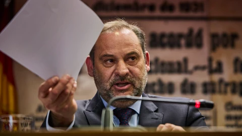 El exministro y ex secretario de Organización del PSOE José Luis Ábalos comparece este lunes ante la comisión de investigación del caso Koldo del Senado. © Alberto R. Roldán / Diario La Razón. 06 05 2024