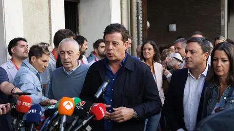 El líder de los socialistas gallegos, hoy, en el Comité Federal.