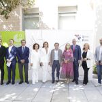 El Alcalde de Madrid, José Luis Martínez-Almeida, junto a María dolores de Cospedal, Carmen Riolobos, Ana Pastor, Ludger Gruber y representantes del Curso de Liderazgo Político