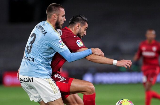 Óscar Mingueza con el Celta de Vigo