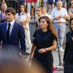 Teresa Urquijo en el funeral de Juan Gómez-Acebo.
