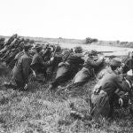 Soldados franceses en el frente de batalla de la Primera Guerra Mundial