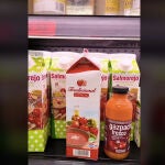 Captura del vídeo de Tik Tok sobre los gazpachos del Mercadona