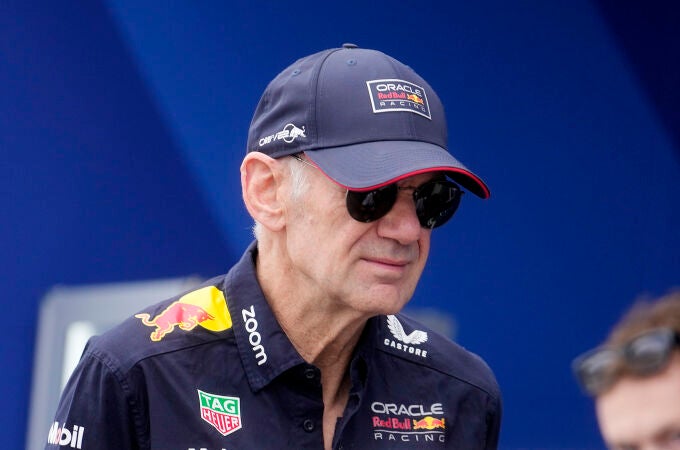 Adrian Newey en un entrenamiento libre de Red Bull en Mónaco