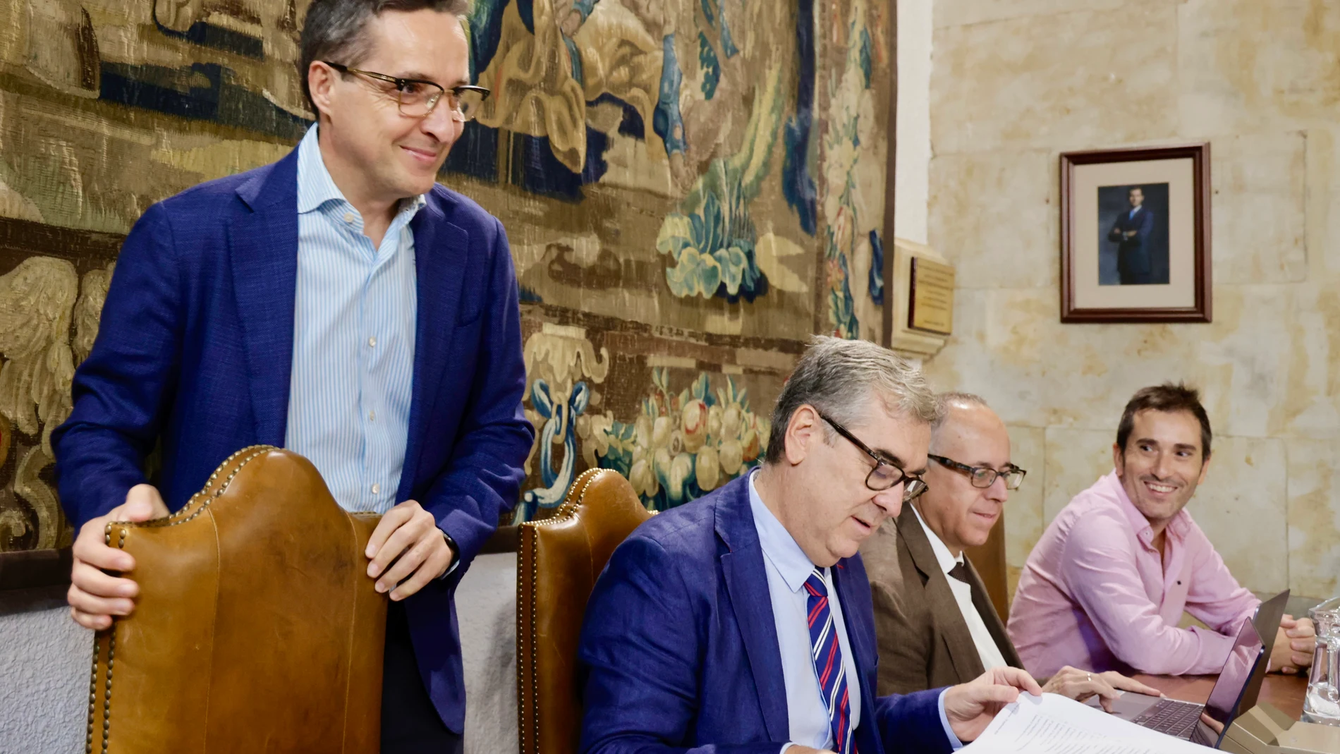 El rector de la Universidad de Salamanca, Juan Manuel Corchado