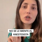 Captura del vídeo de Elena Casado en TikTok