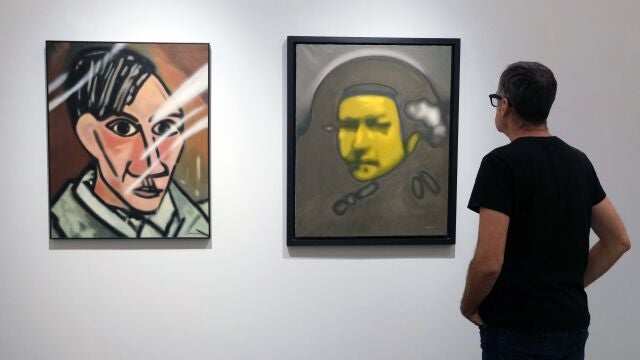 Varios cuadros de la muestra de la Fundación Unicaja