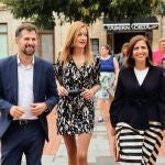 El secretario general del PSOECyL, Luis Tudanca, Aitana Hernando y Esther Peña