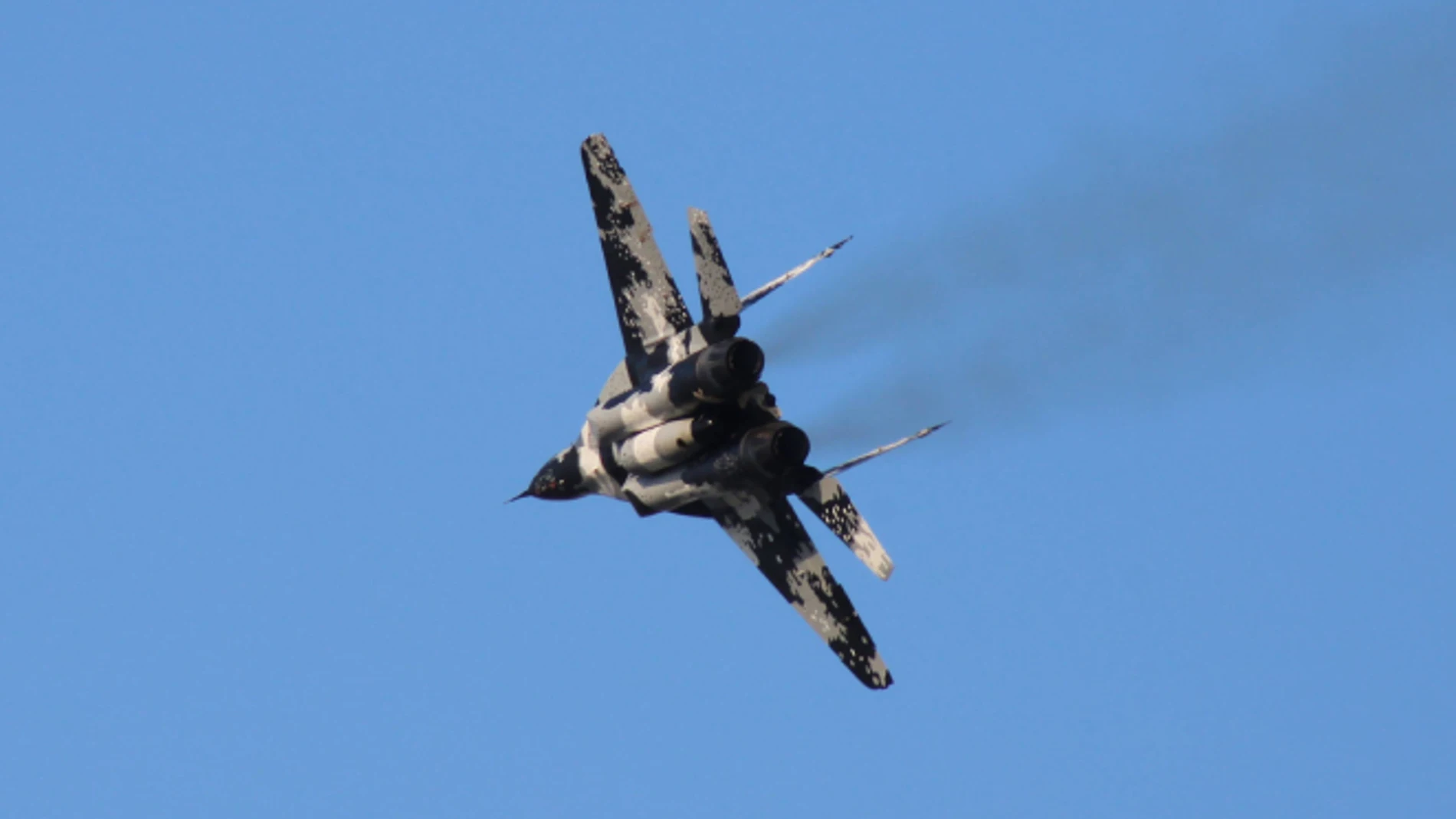El Mig-29UB de Jared Isaacman en 2023.