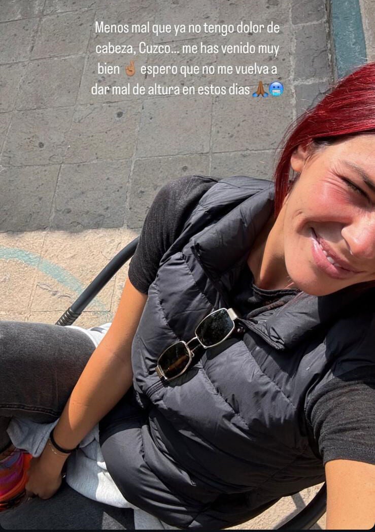 Story de Laura Matamoros ya recuperada