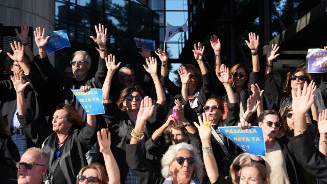Manifestación del colectivo de Abogados y Procuradores 