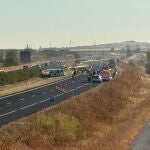 Accidente de tráfico ocurrido en la autovía A-43