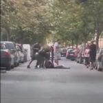 Imagen de la pelea extraída de un video que circula por las redes sociales 