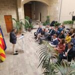 El conseller de Educación y Cultura, José Antonio Rovira, durante la presentación de la exposición