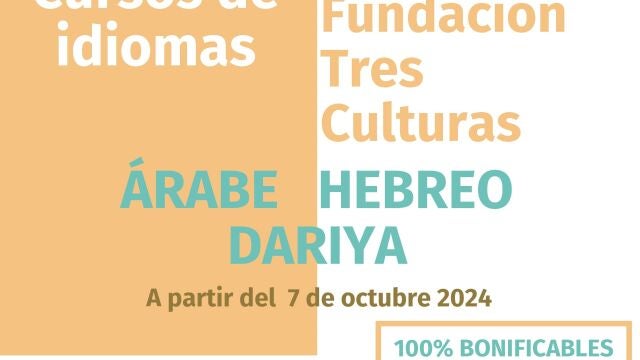 La Fundación Tres Culturas pone en marcha el 7 de octubre una nueva edición de los cursos de árabe, dariya y hebreo