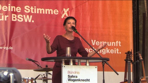 Sahra Wagenknecht, líder del partido populista de izquierdas que lleva su nombre, Alianza Sahra Wagenknecht (BSW), propuso este miércoles resolver la guerra de Ucrania "con diplomacia" ante Rusia en un acto que reunió a centenares de personas en Potsdam, capital de Brandeburgo
