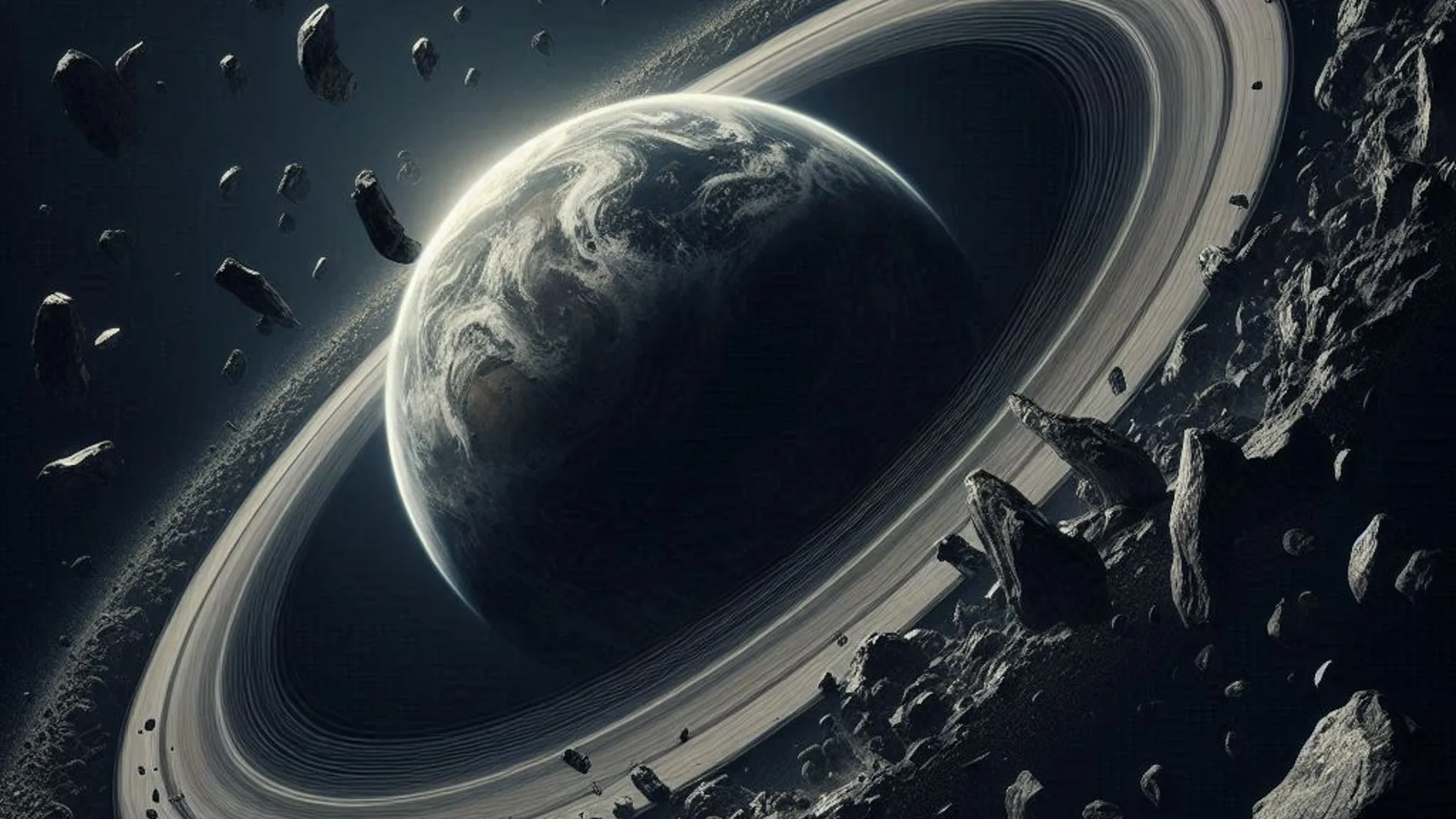 La Tierra tuvo un anillo, como Saturno