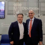 Javier Iglesias junto a Eduardo Salazar en la presentación del festival