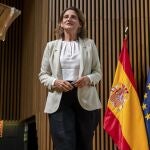 La designada vicepresidenta europea de Competencia y Transición Limpia, Justa y Competitiva, Teresa Ribera, participa en la inauguración de la jornada “Las mujeres deciden en Europa. Mujeres y gobernanza Europea”, organizada por la Fundación Alternativas, este viernes en Madrid. 