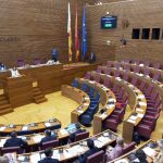 Hemiciclo de Les Corts tras la salida de los diputados de PSPV y Compromís