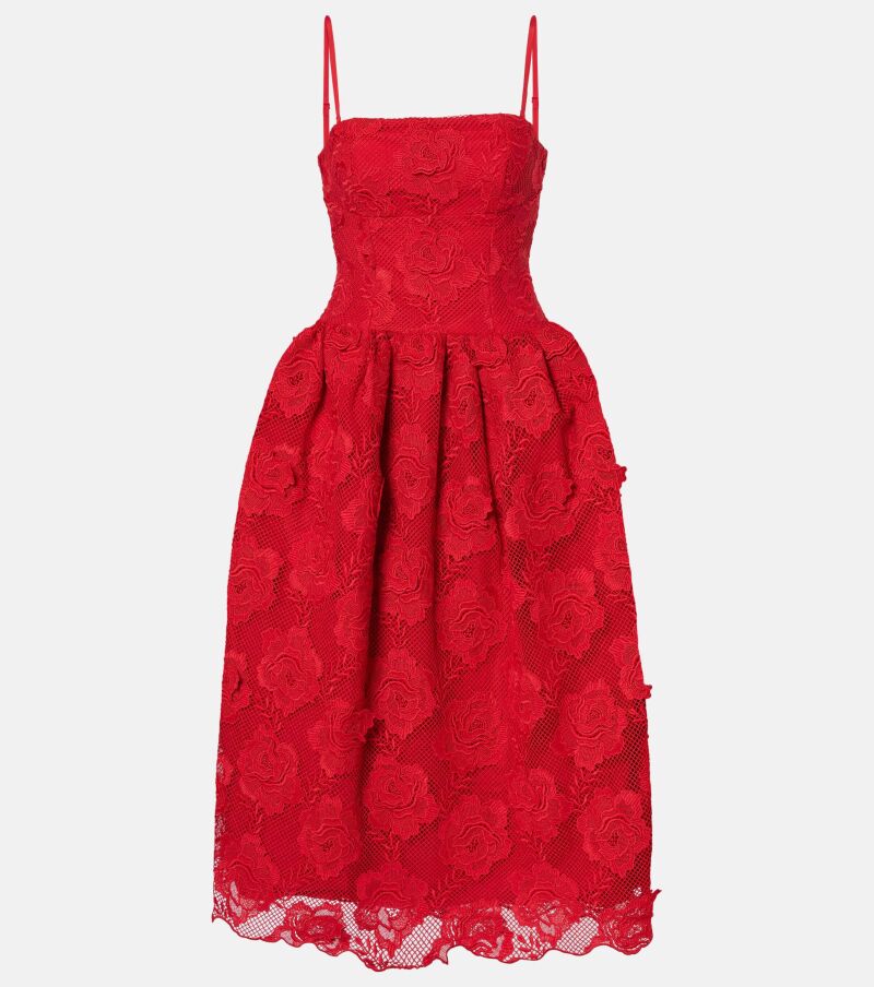 Vestido rojo de encaje de Self-Portrait (565 euros)