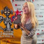 Christina Rapado recoge el Premio del Publico a Mejor Cortometraje en el Festival de Cine de Madrid-PNR por “Sole”, el cortometraje que protagoniza
