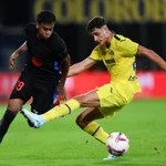 Ilias Akhomach y Lamine Yamal