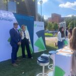 Manuel Rubio en el stand de Unicaja en la Universidad de Salamanca
