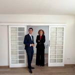 María Pardo junto al alcalde de Medina de Rioseco, David Esteban