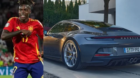 Nico junto a su nuevo coche
