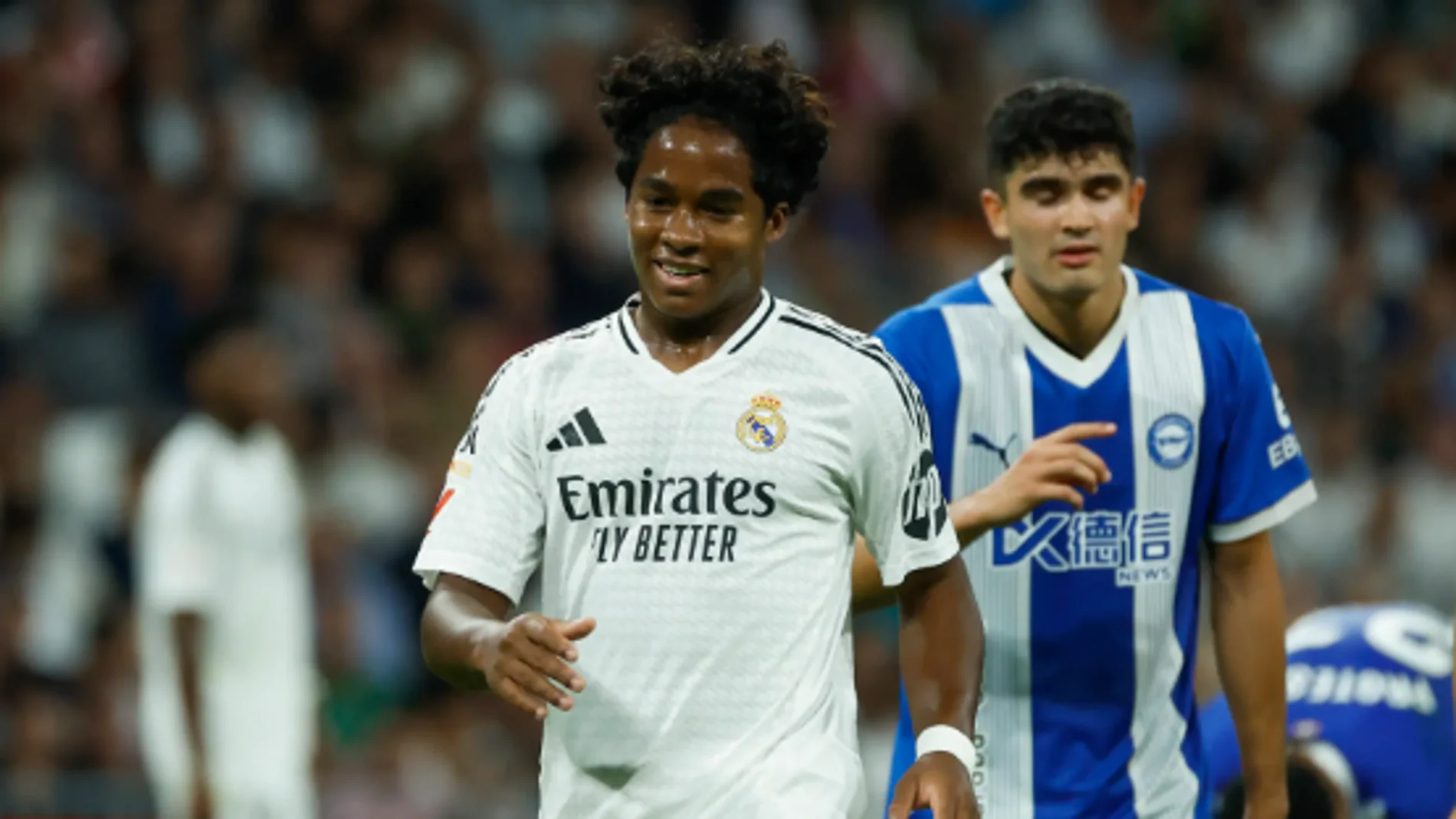 Endrick, durante el encuentro ante el Alavés