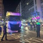 El camionero ha sido detenido antes de llegar a la plaza de España 