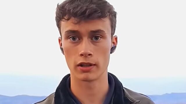 Jorge Rey, el joven aficionado a la meteorología, en su última predicción.