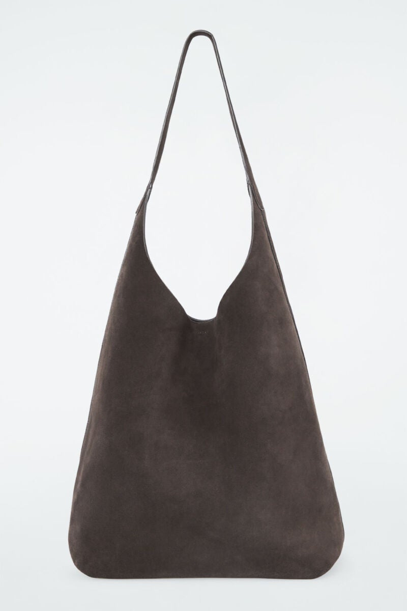 Serif tote suede