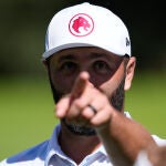 Jon Rahm, en pleno recorrido en la segunda jornada del Acciona Open de España