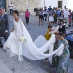 Ana Cristina Portillo a la entrada de la Catedral de Jerez.