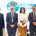 El director general de Iberaval y presidente de REGAR, Pedro Pisonero, en el marco del XXVII Foro Iberoamericano de la Red, que ha acogido Honduras, junto a representantes de las instituciones organizadoras