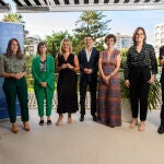 De izda. a dcha., Luis Castillo, Reme Cerdán, Alicia Martí Nuria Montes, Fede Fuster, Olivia Estrella, Marina Campello y Gonzalo Boné