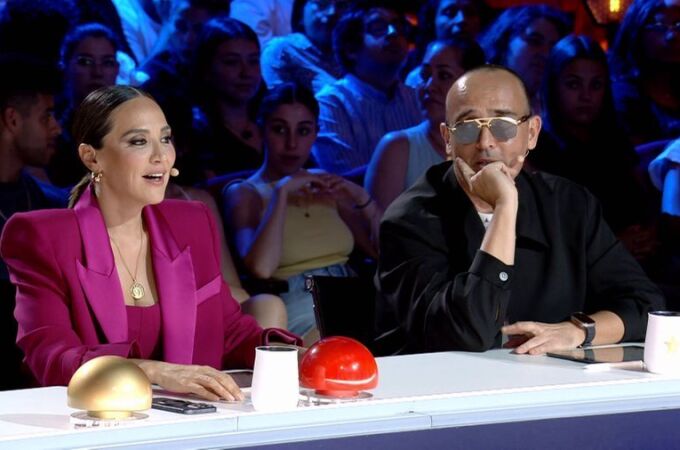 Tamara Falcó junto a Risto Mejide en 'Got Talent' 