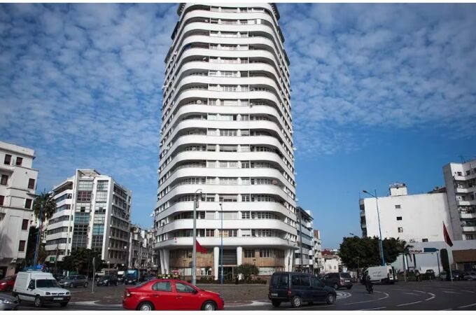 Un edificio del barrio de Mers Sultan, en Casablanca