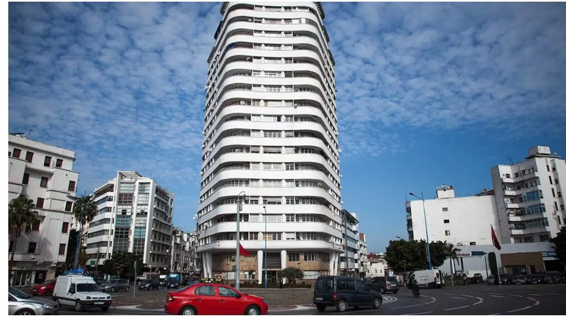 Un edificio del barrio de Mers Sultan, en Casablanca