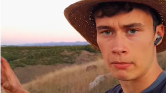 Jorge Rey, el joven aficionado a la meteorología, en su última predicción.