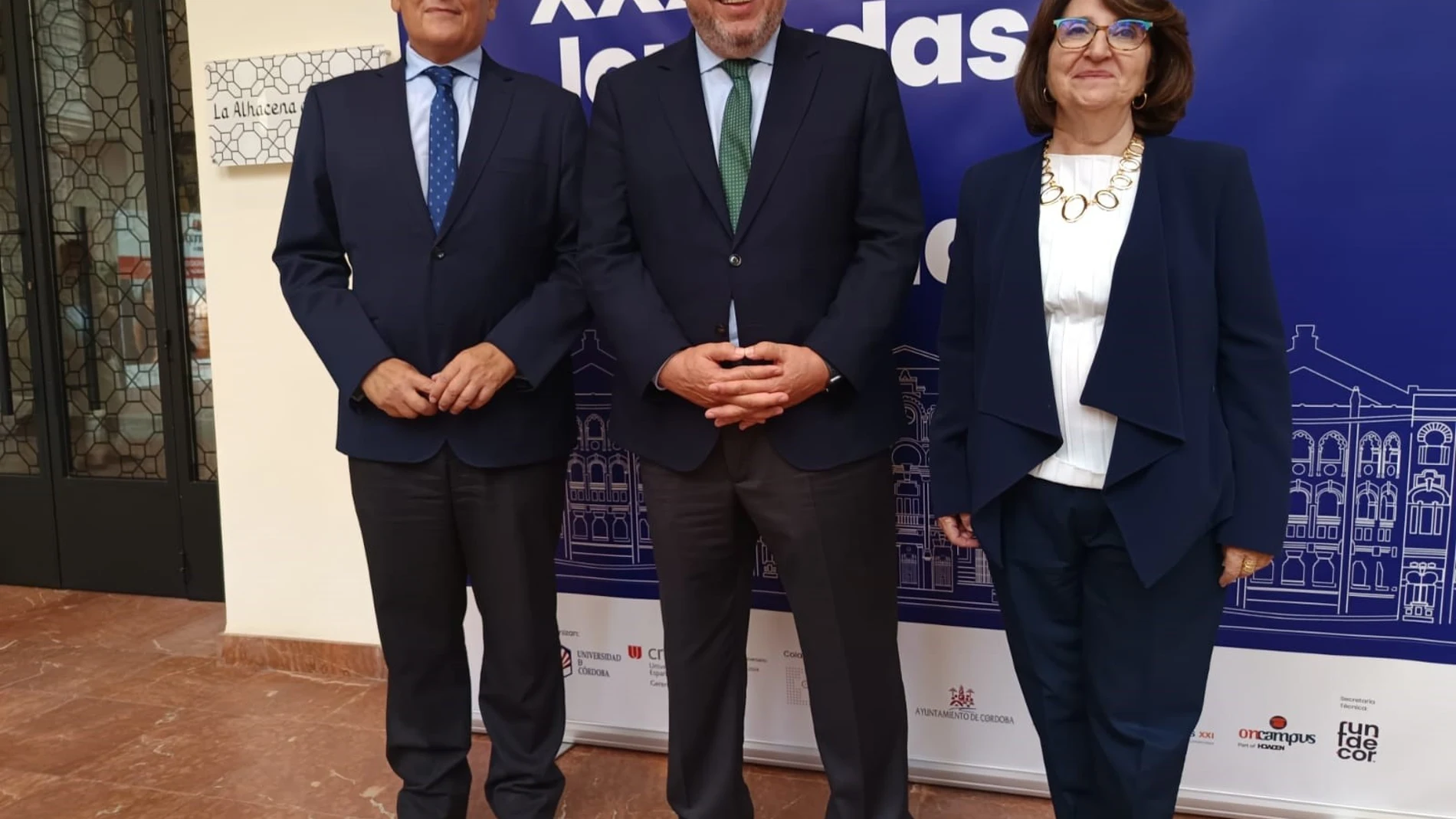 (Desde izda.) José Carlos Gómez Villamandos, Manuel Torralbo y Amparo Navarro, en la inauguración de las XXXIX Jornadas CRUE Gerencias en Córdoba.EUROPA PRESS02/10/2024