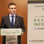 El consejero de Agricultura, Pesca, Agua y Desarrollo Rural, Ramón Fernández-Pacheco, en su intervención en los desayunos informativos de Europa Press Andalucía en colaboración con Fundación Cajasol y con el patrocinio de Atlantic Copper y Cepsa.